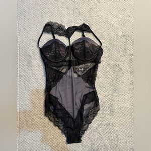 Frederick's of Hollywood Sheer Black Lace Shapewear